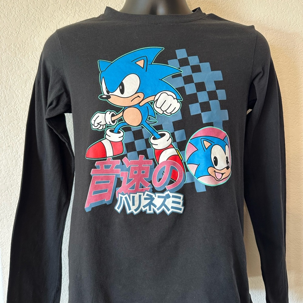 Sonic the Hedgehog Black Long Sleeve Tee - Picture 1 of 7